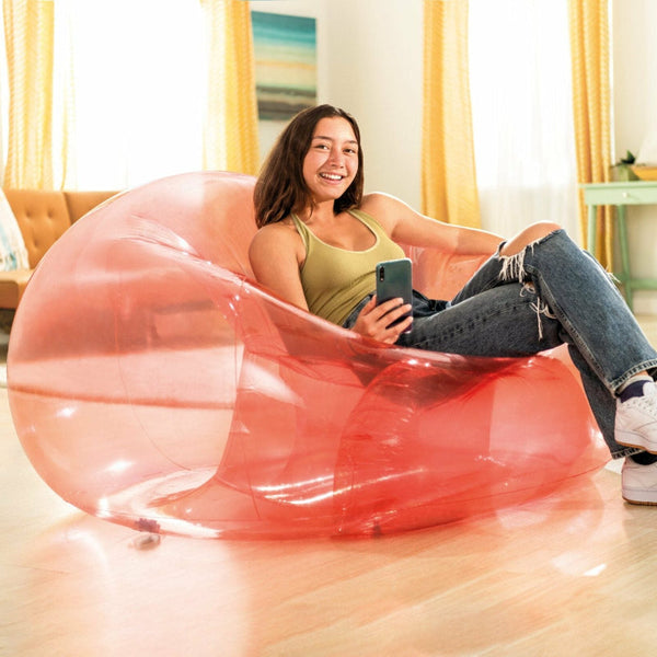 Intex Transparent Pink Beanless Bag 66501 Bean Bags & Inflatables