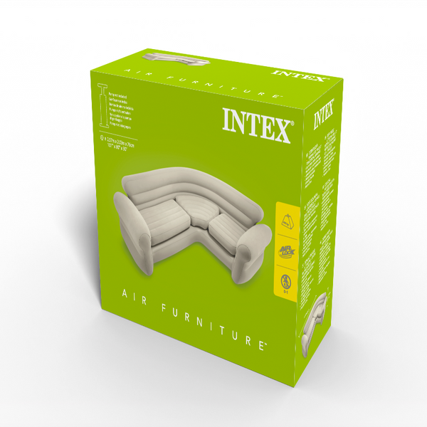 Intex Corner Sofa L Shaped Inflatable Couch 68575 Bean Bags & Inflatables