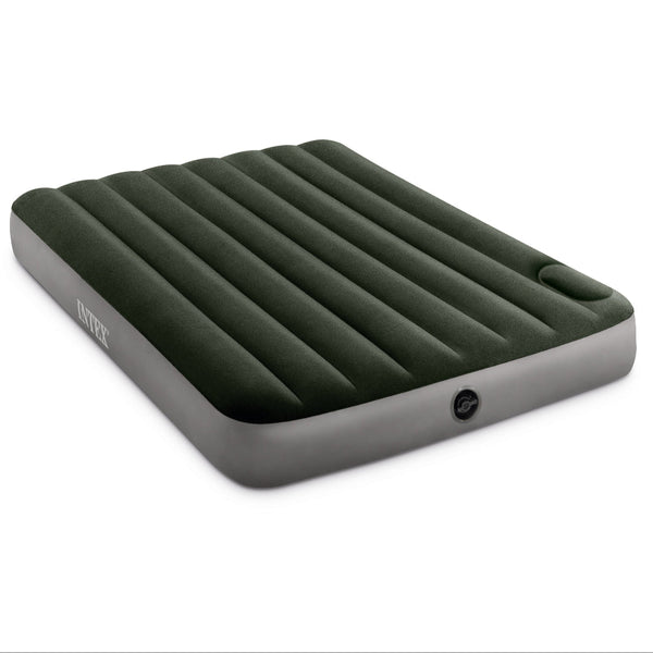 Intex Double Dura Beam Downy Air Mattress 10" W/ Built Foot Pump Inflatable Mattresses & Airbeds