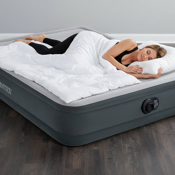 Intex Queen Deluxe Mid Rise Airbed 33Cm 67770 Inflatable Mattresses & Airbeds