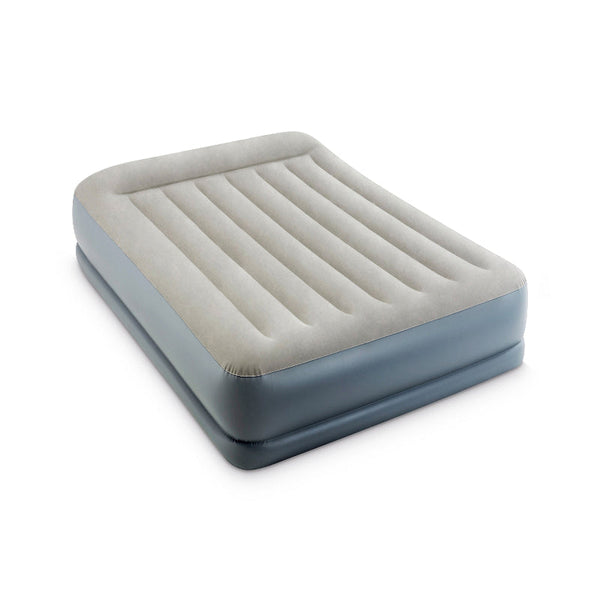 Intex Queen Dura Beam Air Mattress W/ Built Usb Electric Pump 64118 Inflatable Mattresses & Airbeds