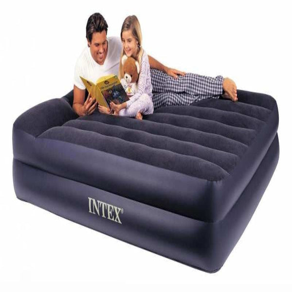 Intex Queen Pillow Rest Airbed With 240V Pump 64124 Inflatable Mattresses & Airbeds