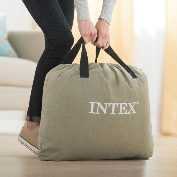 Intex Queen Pillow Rest Airbed With 240V Pump 64124 Inflatable Mattresses & Airbeds