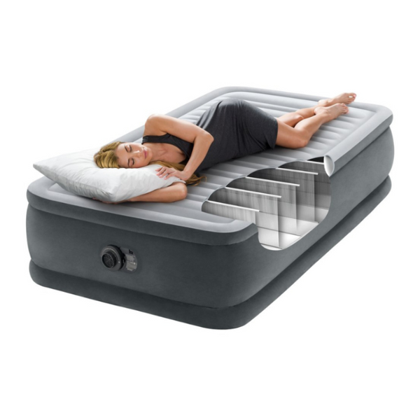 Intex Single (Twin) Deluxe Air Bed 46Cm 64412 Inflatable Mattresses & Airbeds