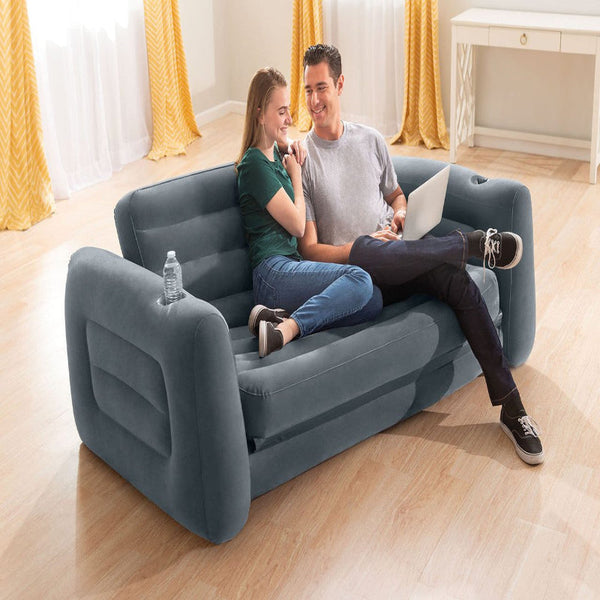 Intex Pull Out Sofa Queen Bed 66552 Inflatable Mattresses & Airbeds