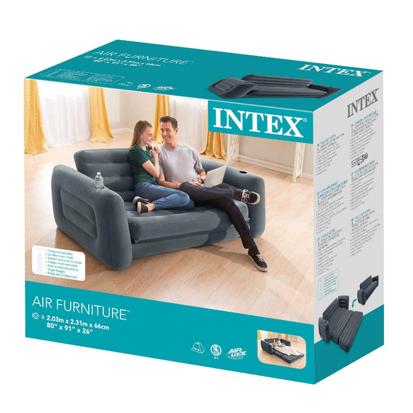 Intex Pull Out Sofa Queen Bed 66552 Inflatable Mattresses & Airbeds