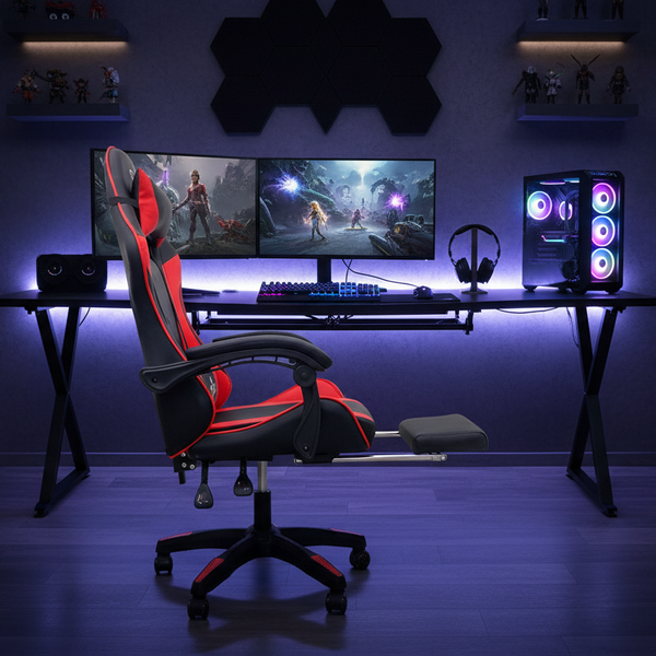 Spire Zinc Adjustable Gaming/Office Chair Red And Black 813A Office Chairs