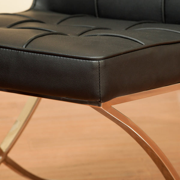 Pandora Modern Bonded Leather Dining Chair In Black Dining Chairs