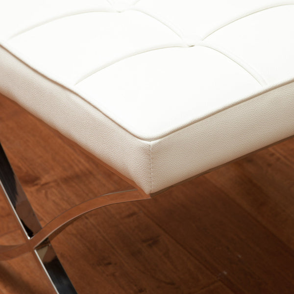 Pandora Modern Bonded Leather Dining Chair In White Dining Chairs