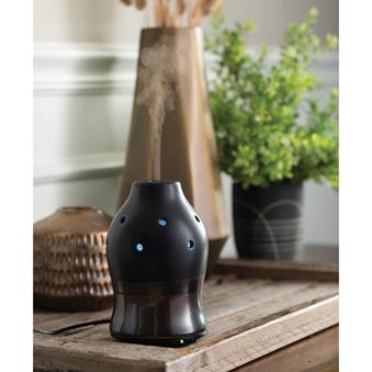 Black Stoneware Ultrasonic Aroma Diffuser With Dual Mist Modes For Aromatherapy Diffusers