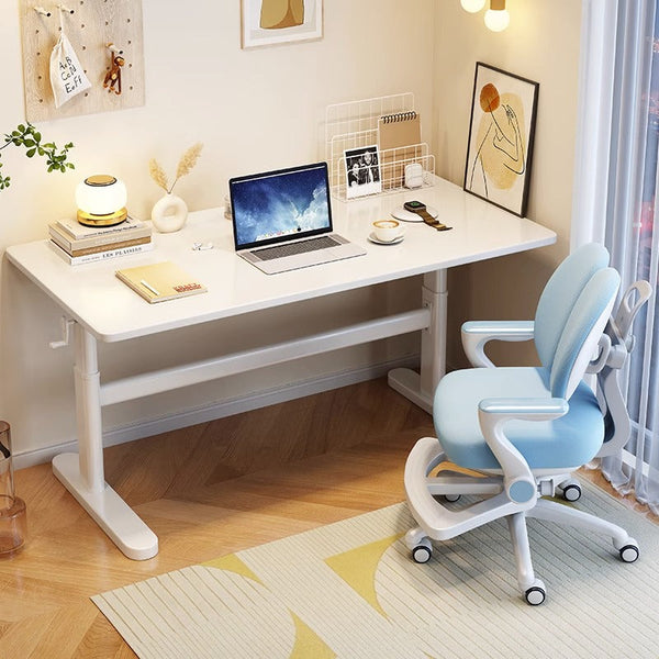 White Height Adjustable Study Desks/Solid Wood Desk/Home Office/1M/1.2M Home Office Desks