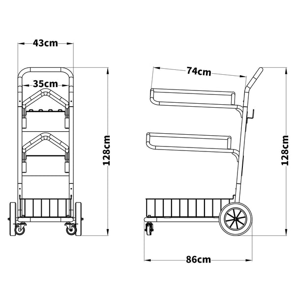 Samland Heavy Duty Two Tier Wheeled Saddle Rack Horse Halters