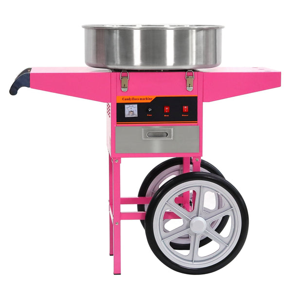 Samland Commercial Fairy Floss Machine With Wheeled Cart Fairy Floss Machines