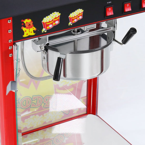 8Oz Popcorn Machine Maker With Warmer Deck 1350W Popcorn Makers