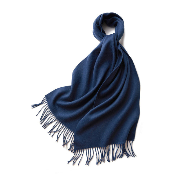 100% Merino Virgin Wool Scarf 970116Navy Scarves