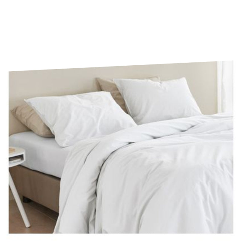 Bedding House Organic Cotton Basic White Quilt Cover Sets By Queen Quilt Covers
