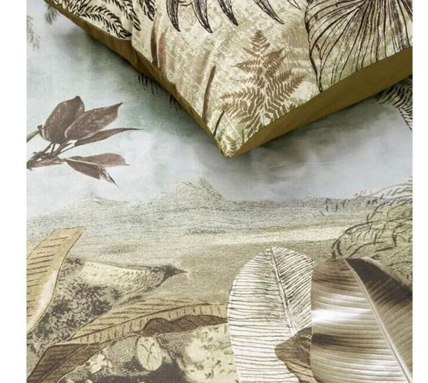 Cotton Quilt Cover Set Green Percale Bedding King Size Home Quilt Covers