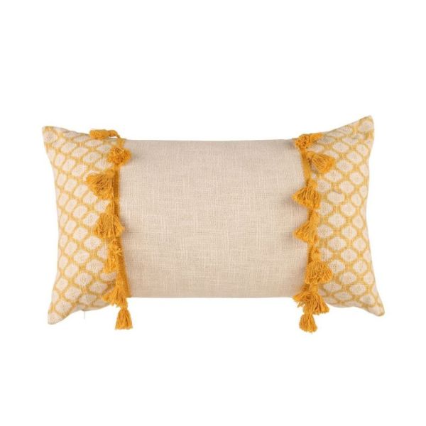 Eleni Ochre Filled Cushion By Accessorize Yellow Cushions & Decorative Pillows