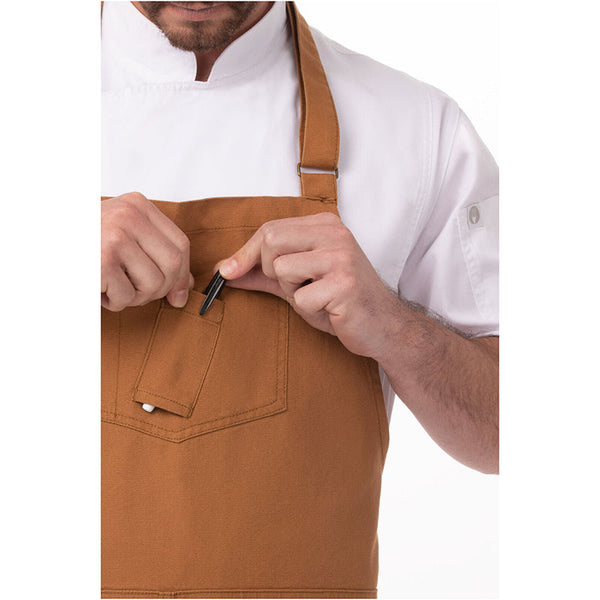 Rockford Nutmeg Chefs Bib Apron By Works Restaurant Aprons