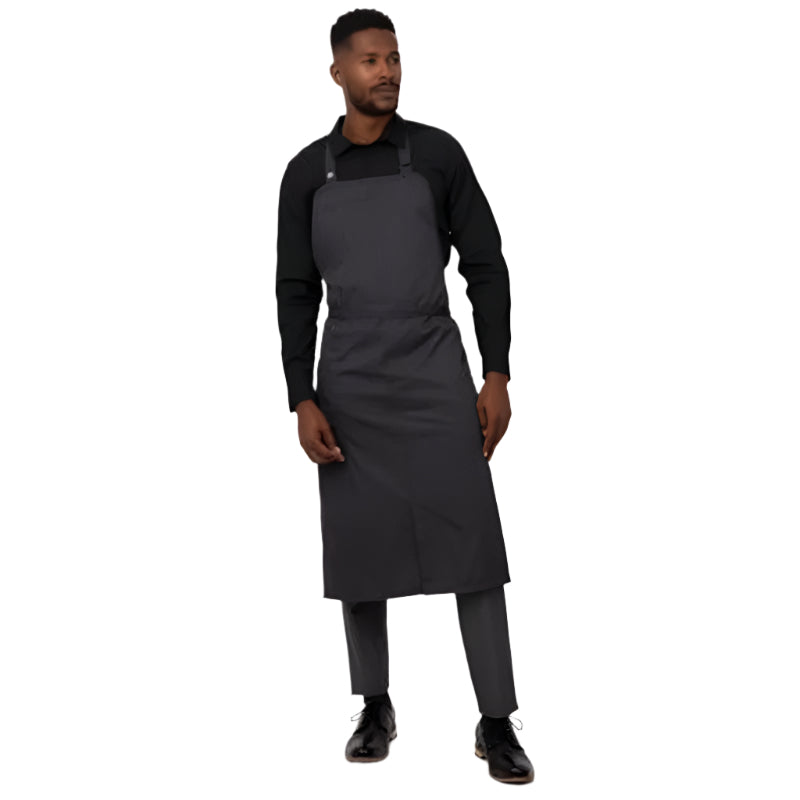 Restaurant Aprons Chef Works Brio Charcoal Bib Apron By