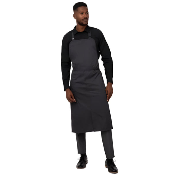 Chef Works Brio Charcoal Bib Apron By Restaurant Aprons