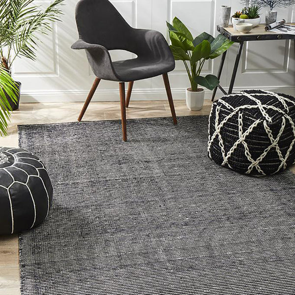 Rug Culture Allure Black Cotton Rayon By Rugs