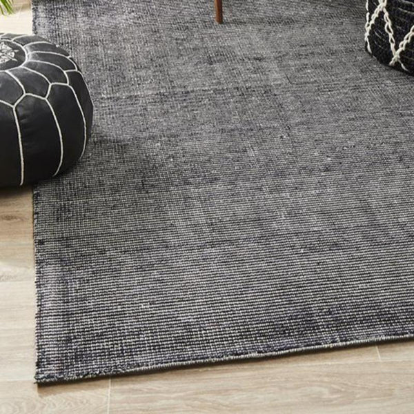 Rug Culture Allure Black Cotton Rayon By Rugs