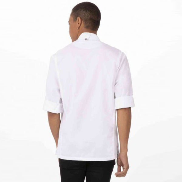 Small Chef Works Hartford Men's White Zipper Jacket By Small Chef Coats & Jackets