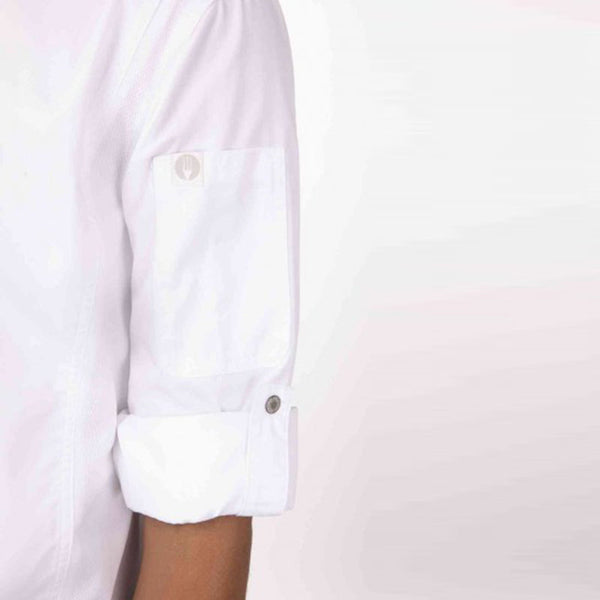 Xs Chef Works Hartford Men's White Zipper Jacket By Xs Chef Coats & Jackets