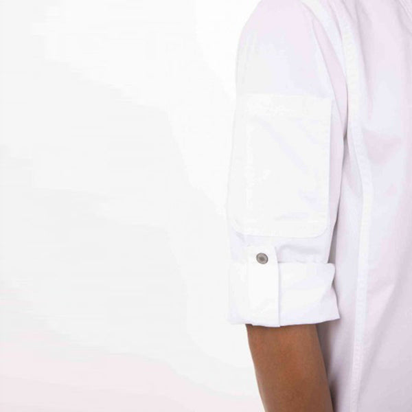 Xs Chef Works Hartford Men's White Zipper Jacket By Chef Coats & Jackets