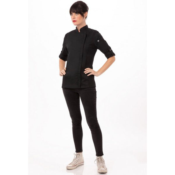 Chef Coats & Jackets Chef Works Hartford Women's Black Zipper Jacket By