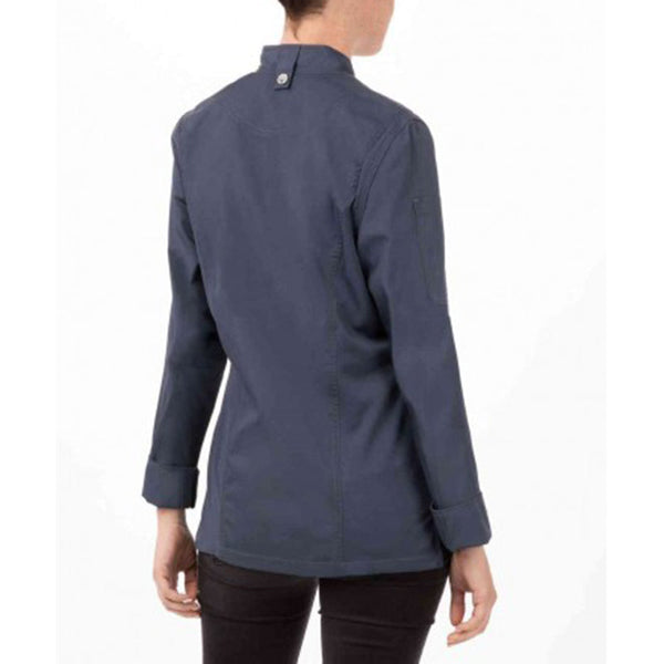 Chef Coats & Jackets Chef Works Hartford Women's Blue Zipper Jacket By