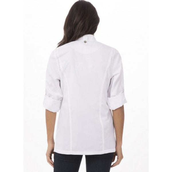 Small Chef Works Hartford Women's White Zipper Jacket By Small Chef Coats & Jackets