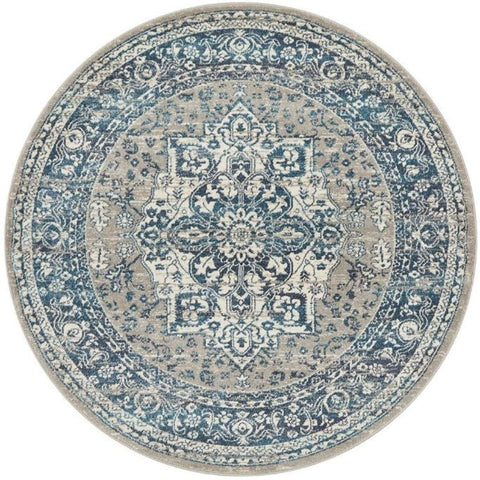 Rug Culture Babylon 207 Blue Round By Rugs