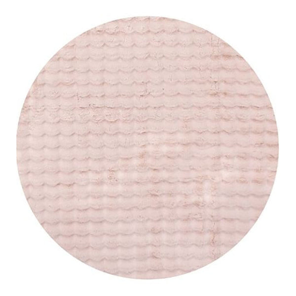 Rug Culture Bubble Blush Round Washable By Rugs