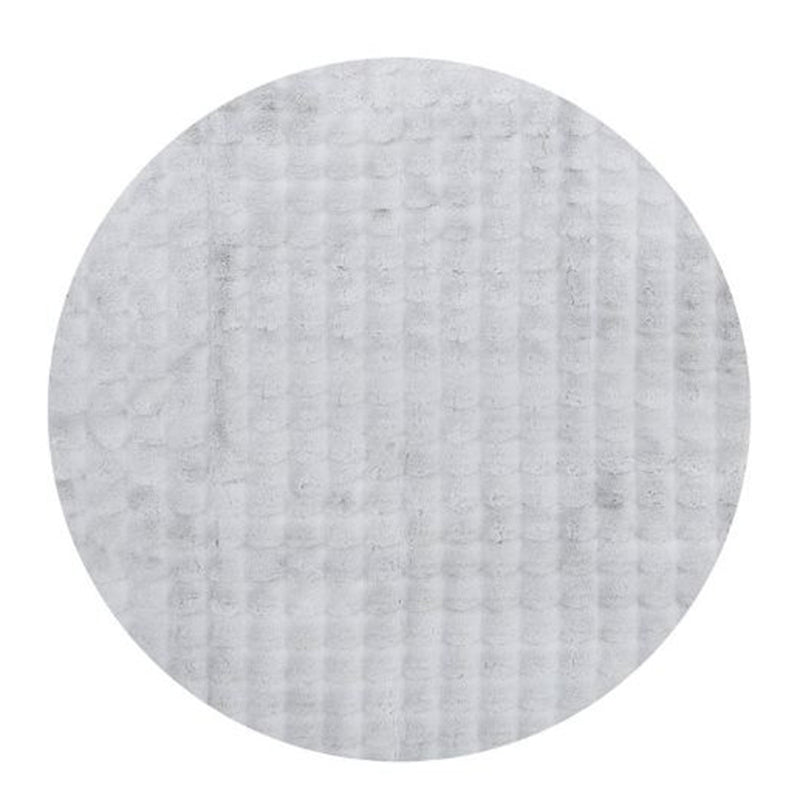 Rug Culture Bubble Silver Round Washable By 100X100cm Rugs