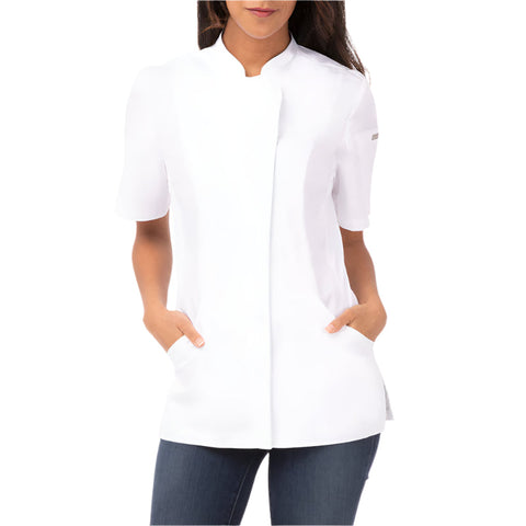 Roxby Women's White L Chef Jacket By Works Chef Coats & Jackets