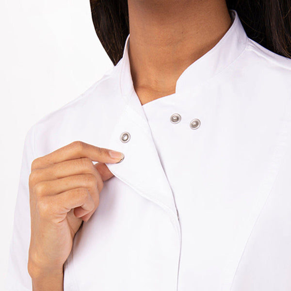 Roxby Women's White L Chef Jacket By Works Chef Coats & Jackets
