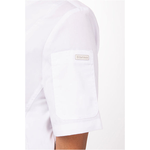 Roxby Women's White L Chef Jacket By Works Chef Coats & Jackets