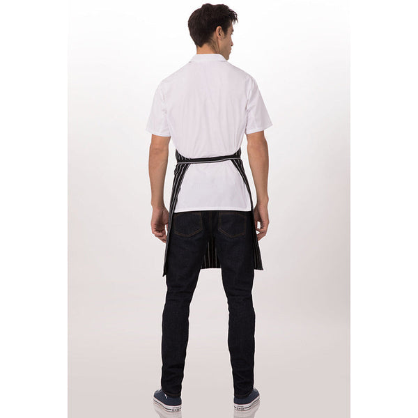 Restaurant Aprons Chef Works Chalk Stripe Black Bib Apron By