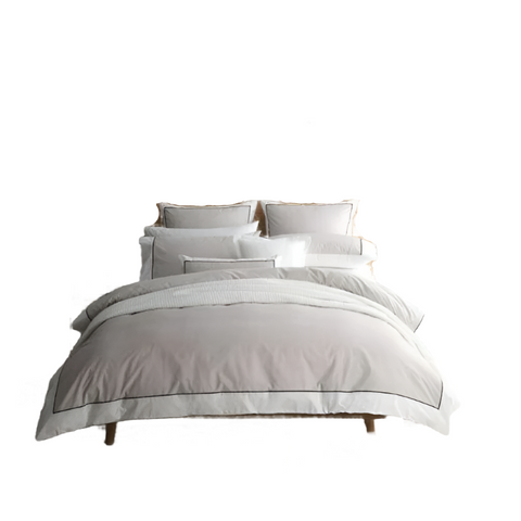 Logan & Mason Essex Stone Queen Quilt Cover Set Quilt Covers