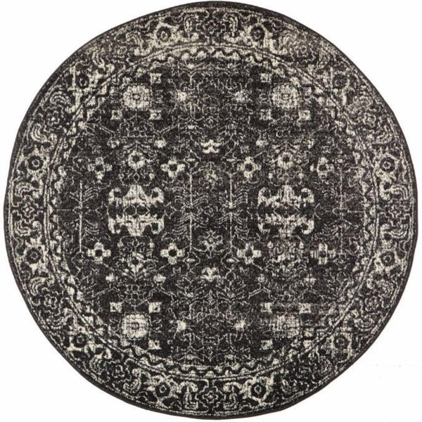 Rug Culture Evoke 252 Charcoal Round By Rugs