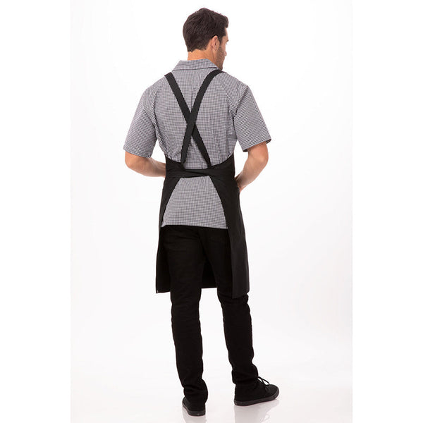 Restaurant Aprons Chef Works Cross Back Black Bib Apron By