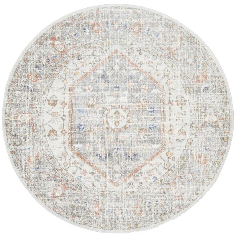 Rug Culture Mayfair Lorissa Silver Round By Rugs