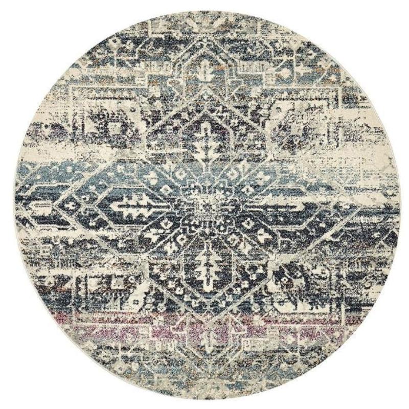 Rug Culture Museum 865 Blue Round By 200X200cm Rugs
