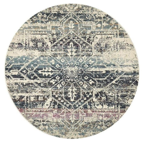 Rug Culture Museum 865 Blue Round By 200X200cm Rugs