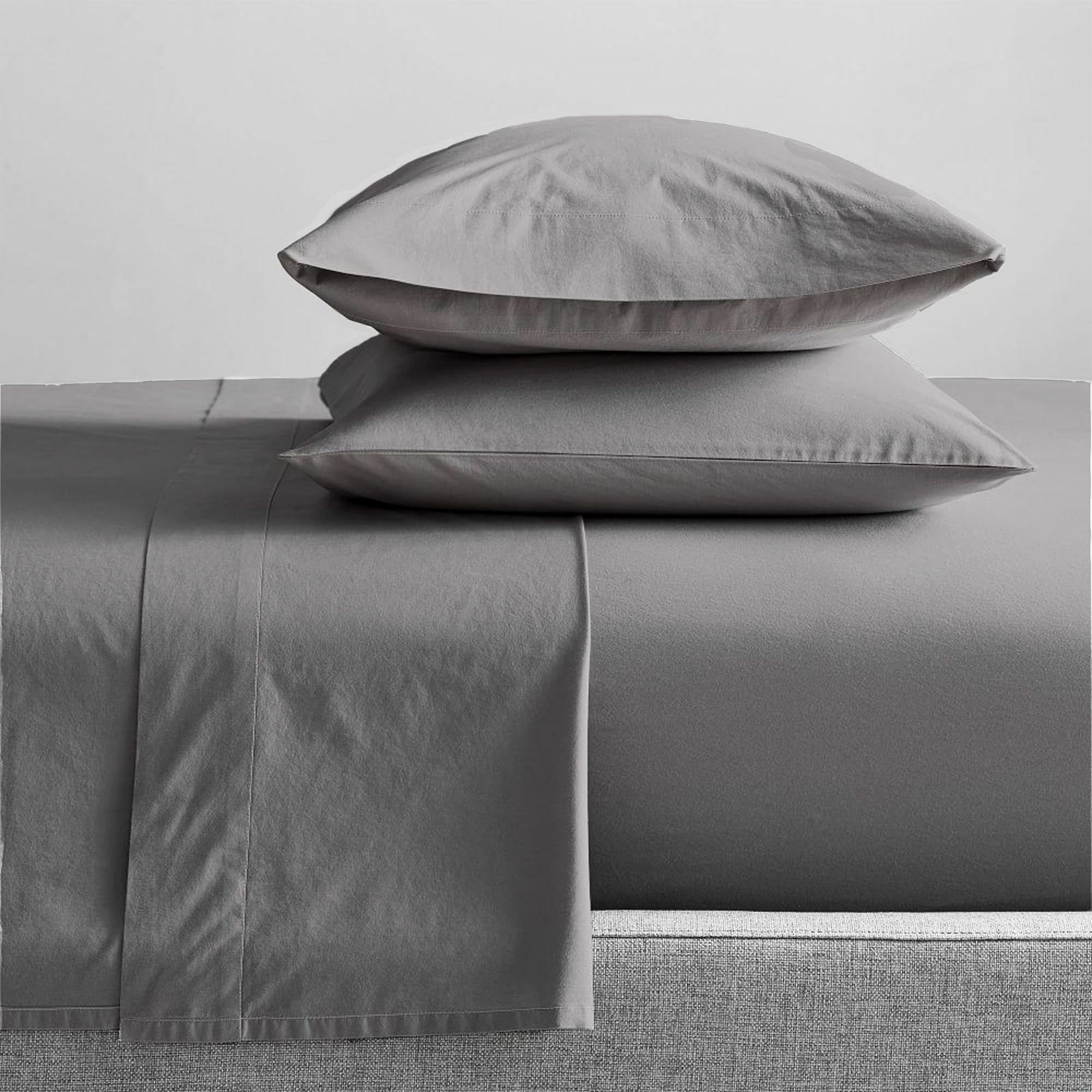 Renee Taylor 300 Thread Count 100 % Organic Cotton Steel Grey Sheet Sets By Queen Sheets