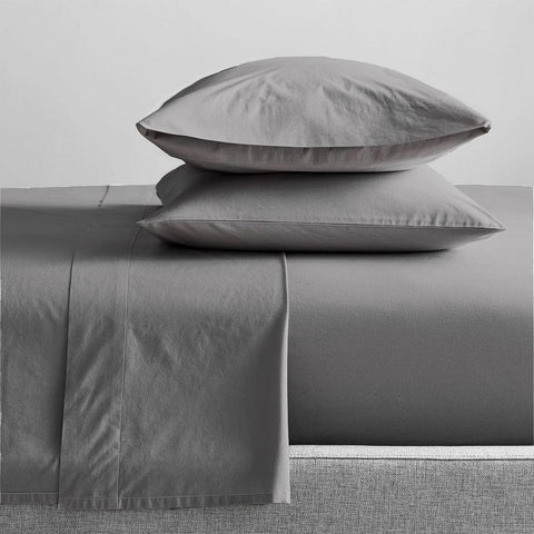 Renee Taylor 300 Thread Count 100 % Organic Cotton Steel Grey Sheet Sets By Mega Queen Sheets