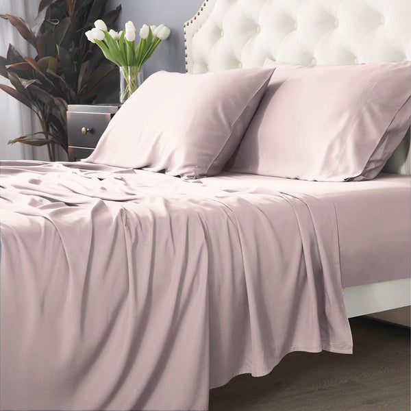 Bamboo Cotton 500 Tc Peach Sheet Set By Park Avenue Split King Sheets