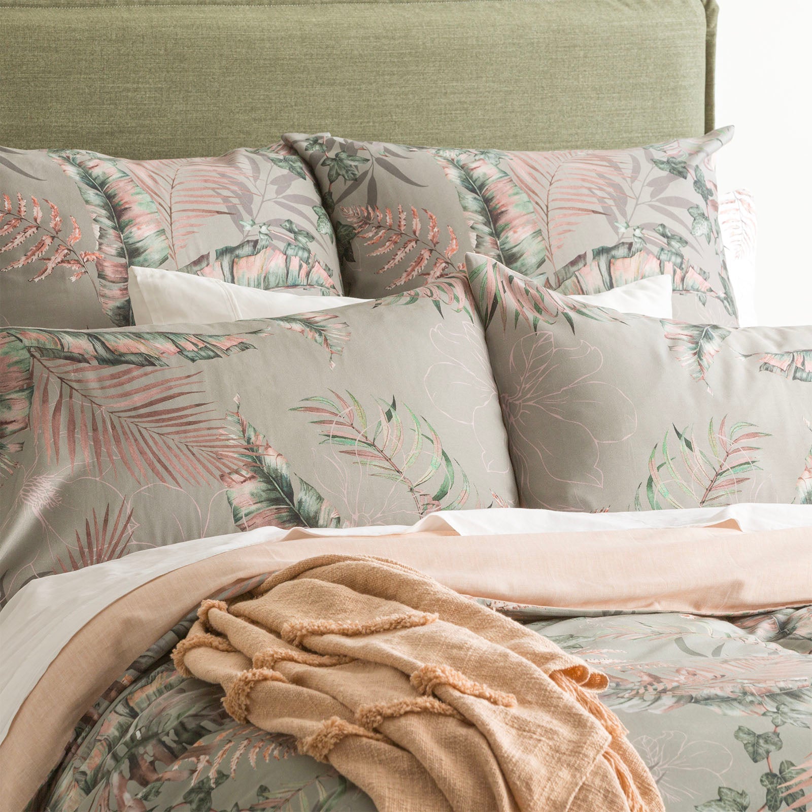 Palm Cove Cotton Reversible European Pillowcase Sets Home And Garden Pillow Cases